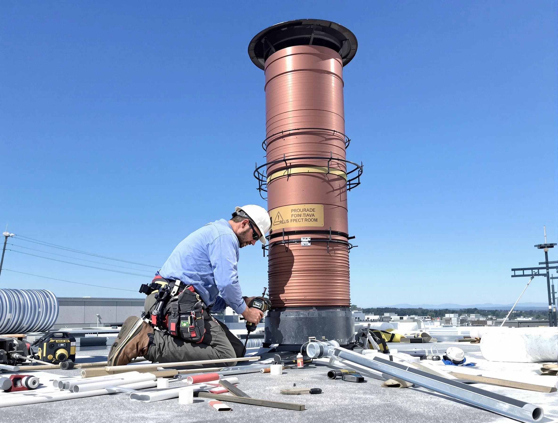 Installed chimney liner by New Brunswick Chimney Sweep in New Brunswick, NJ