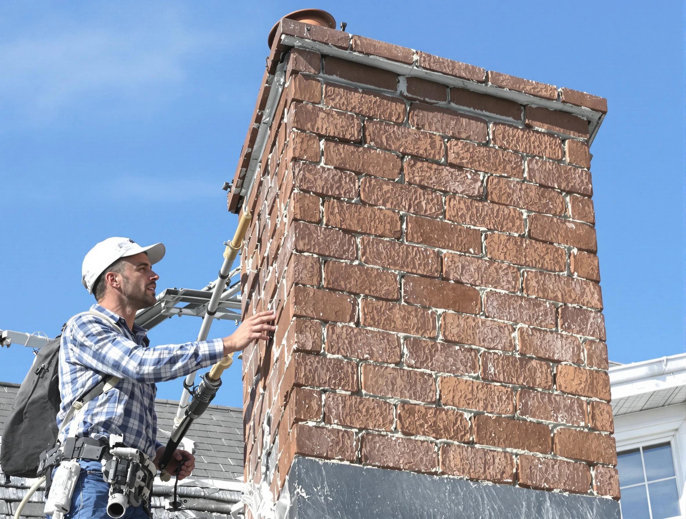 Brickwork for a chimney rebuild by New Brunswick Chimney Sweep in New Brunswick, NJ