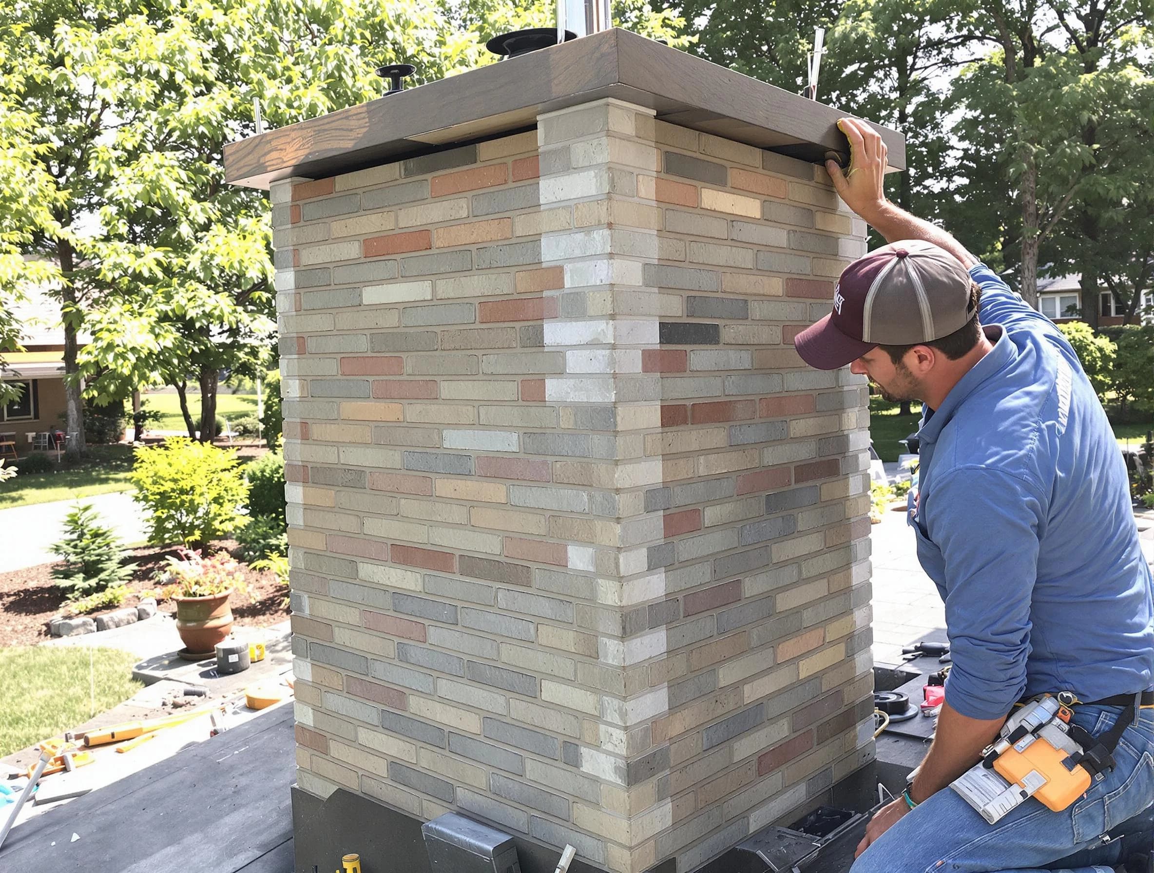 New Brunswick Chimney Sweep completing a modern chimney remodel in New Brunswick, NJ