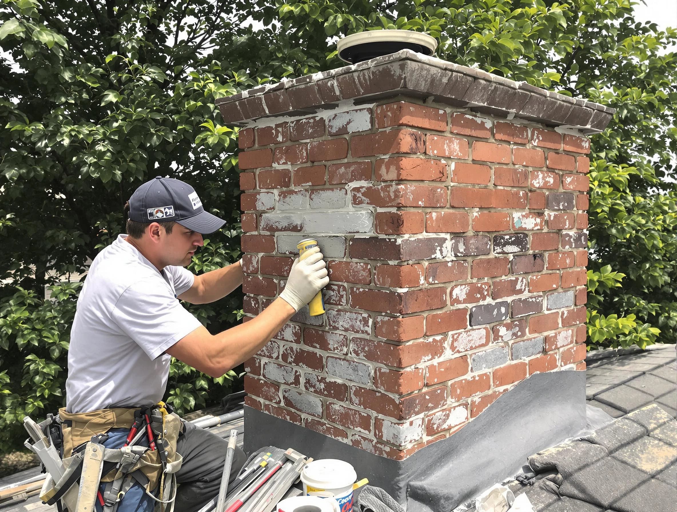 New Brunswick Chimney Sweep restoring an aging chimney in New Brunswick, NJ