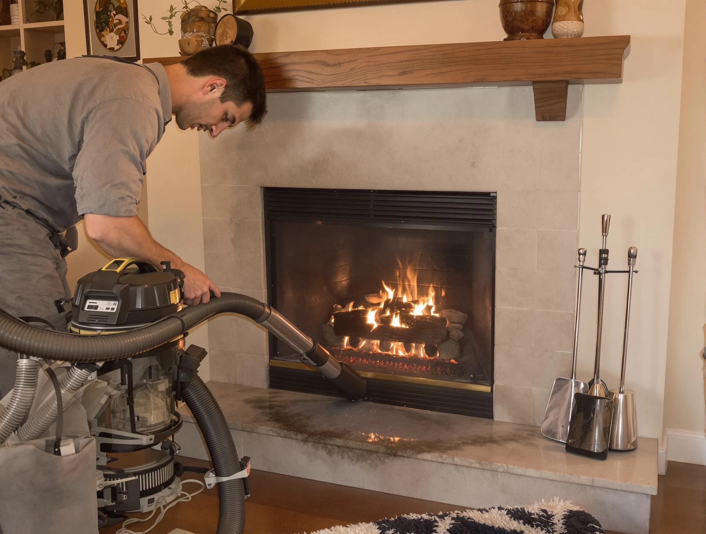 Routine fireplace upkeep by New Brunswick Chimney Sweep in New Brunswick, NJ