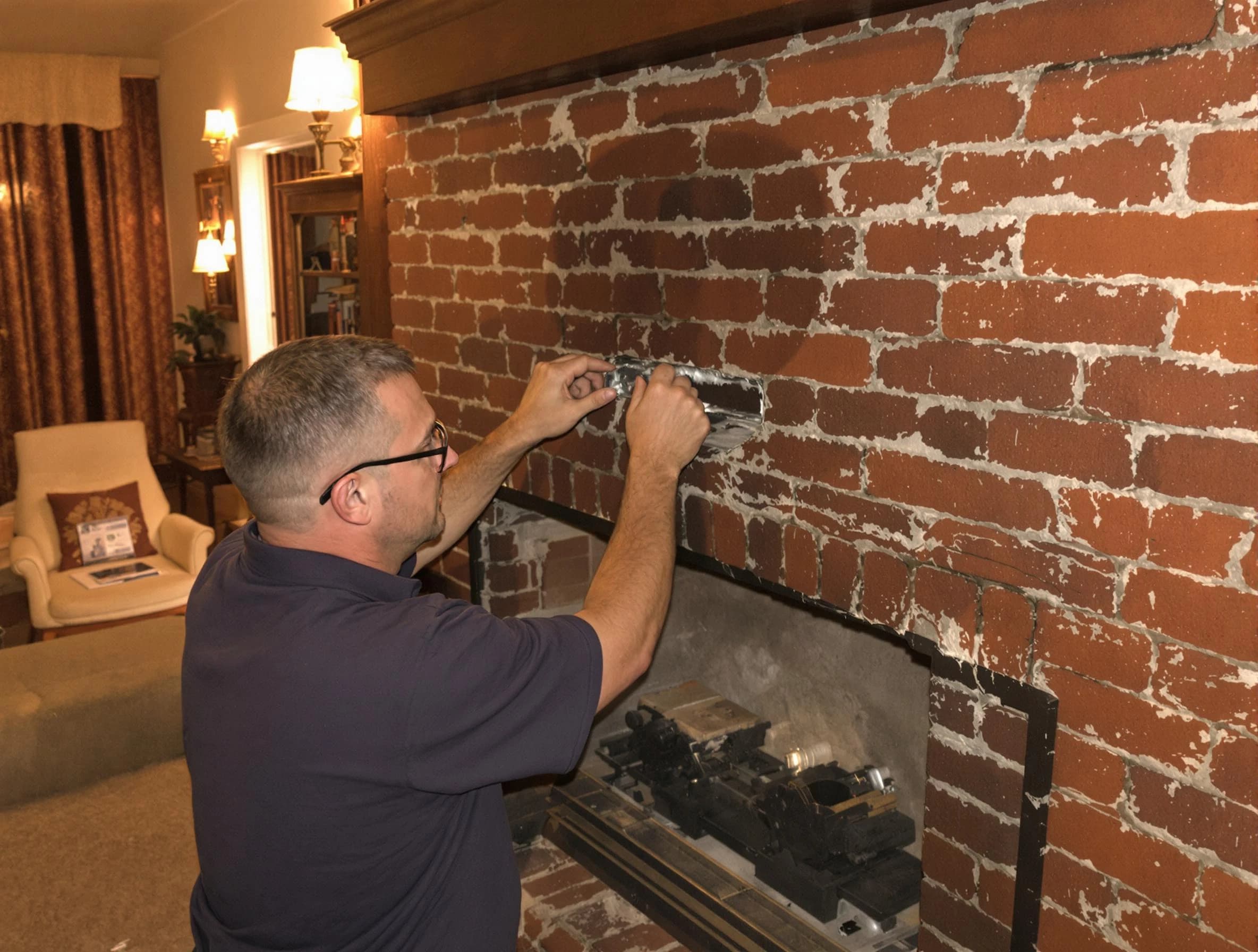 New Brunswick Chimney Sweep expert fixing a fireplace in New Brunswick, NJ