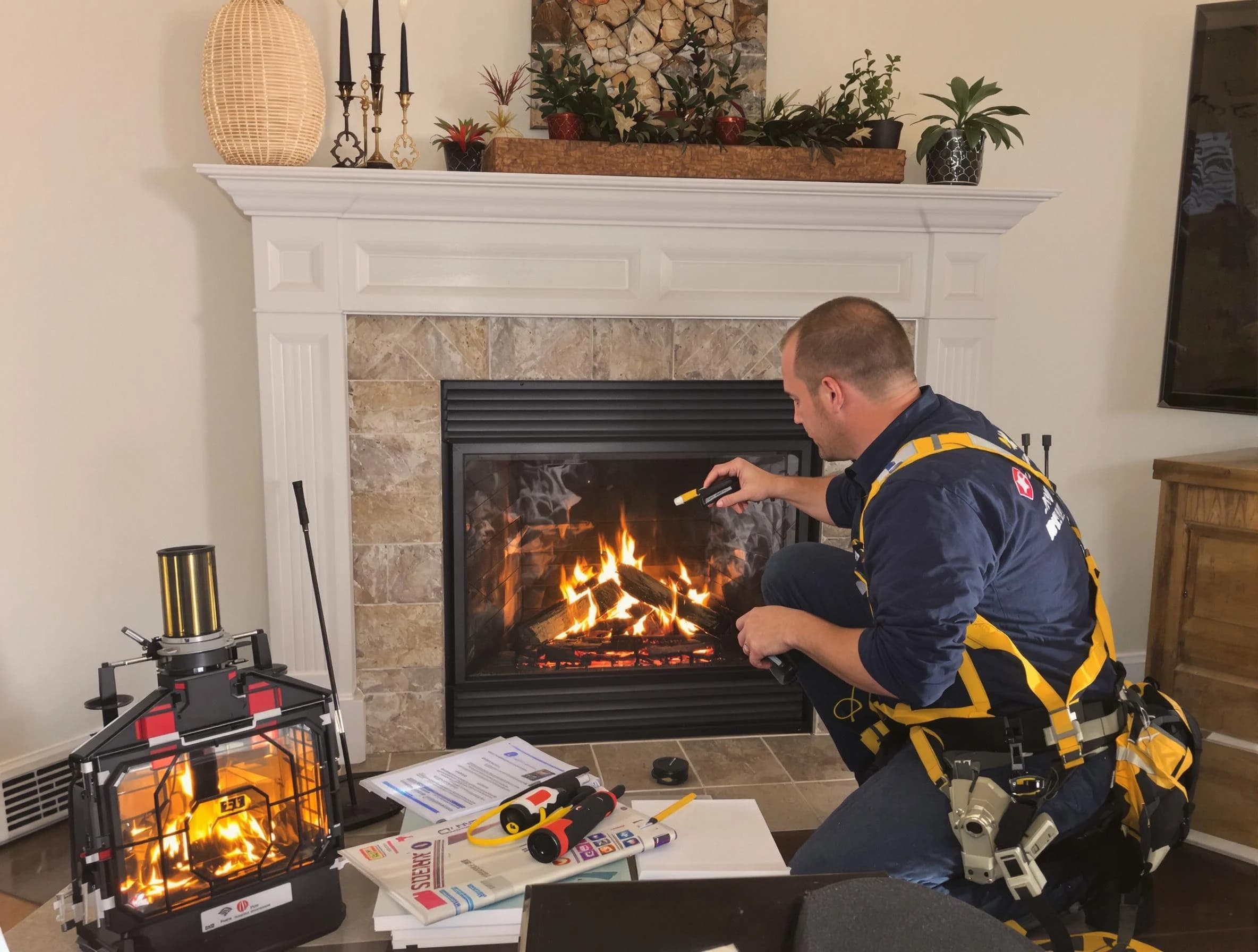 Safety-focused fireplace inspection by New Brunswick Chimney Sweep in New Brunswick, NJ